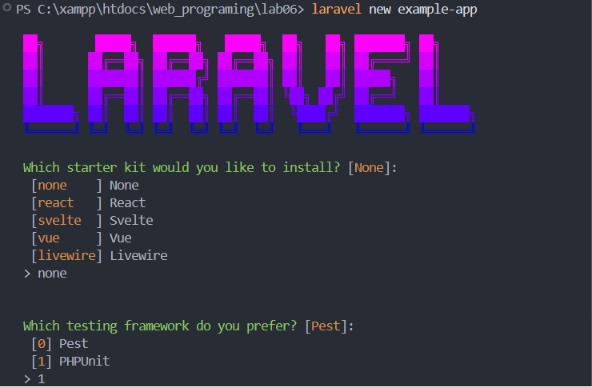 Laravel New Project