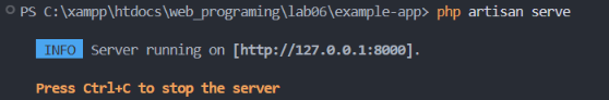 PHP Artisan Serve