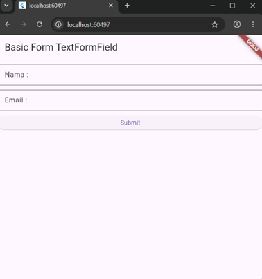 Output Basic Form TextFormField