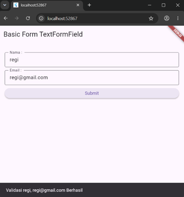 Tombol Submit Lanjutan