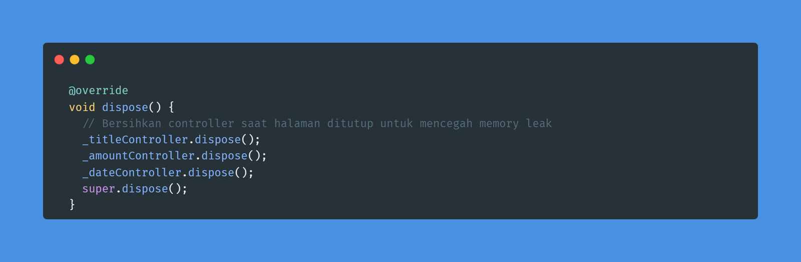 Dispose _dateController